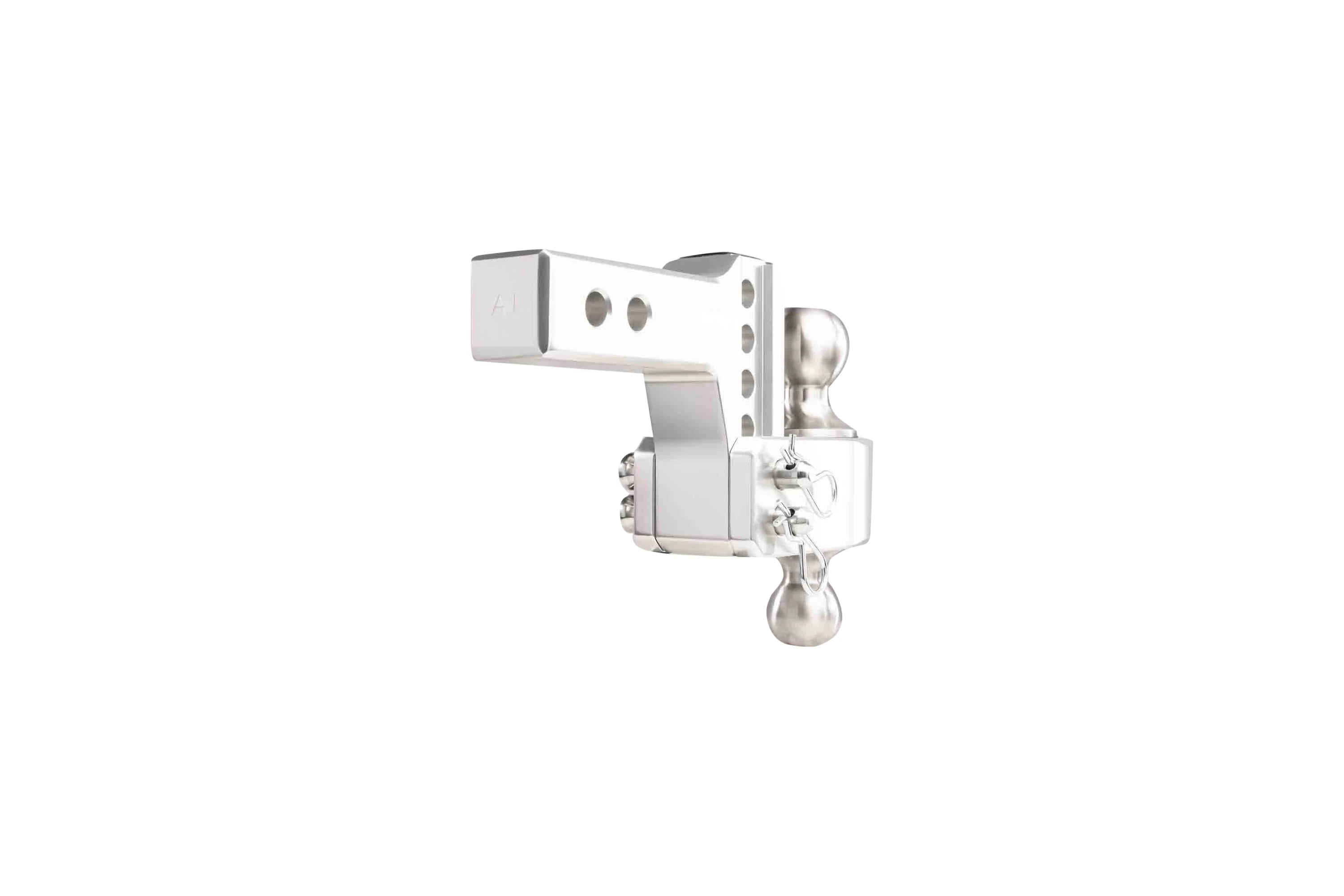 2.0" Aluminum Medium Duty Hitch 2" Drop/Rise w/ Stainless Steel Dual Ball - Image 24