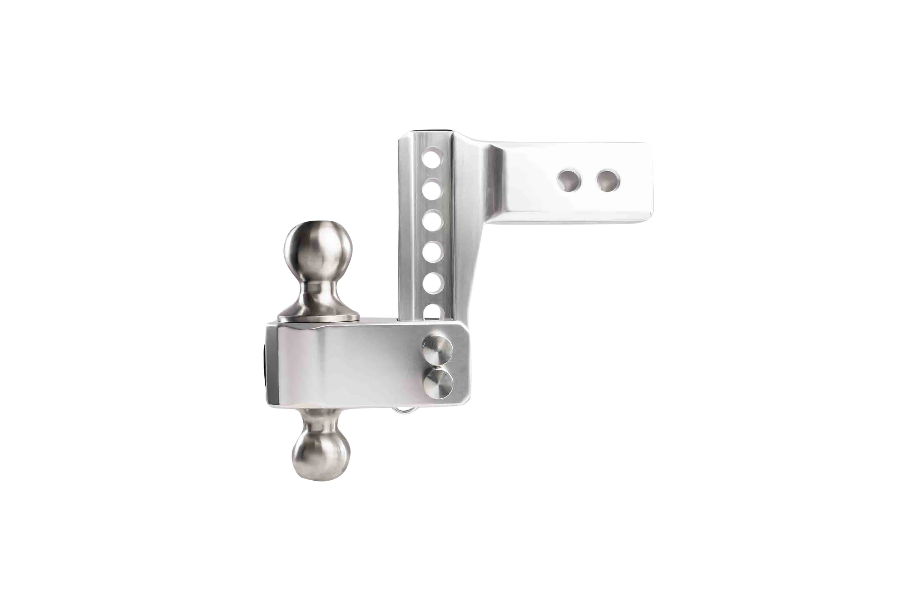 2.5" Aluminum Medium Duty Hitch 4" Drop/Rise w/ Stainless Steel Dual Ball - Image 12